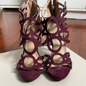 Report Burgundy Cutout Heels
